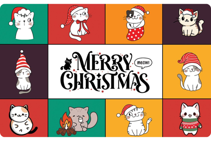 MEOWY CHRISTMAS 2025 EZLINK CARD