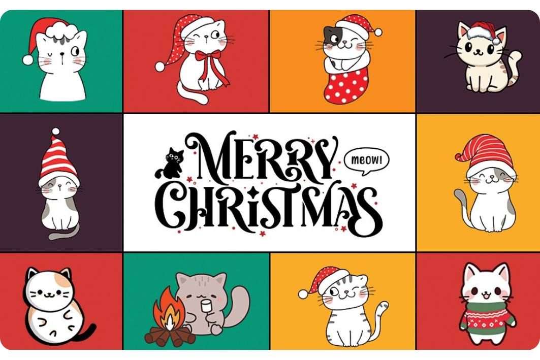 MEOWY CHRISTMAS 2025 EZLINK CARD