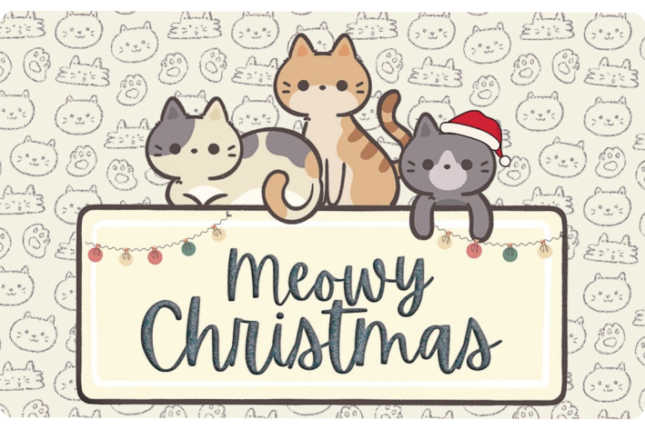 THREE CAT CHRISTMAS 2025 EZLINK CARD