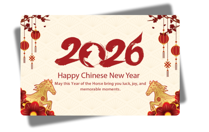 Chinese New Year Twin Blessing Horse Ezlink Card