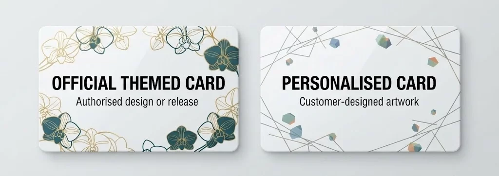 Different EZ-Link card design types in Singapore