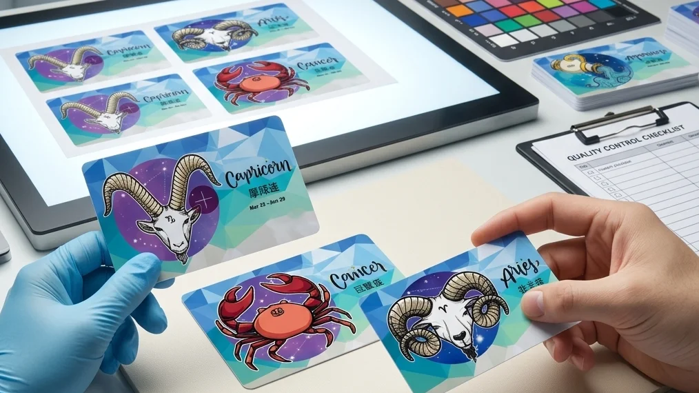 Quality checking printed smart cards before production approval